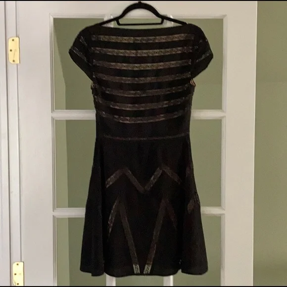 NWT Free People Elle Lace Shadow Stripe Minidress - Picture 4 of 6